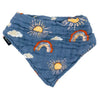 Bandana Bib and Burp Cloth Set in Seaside or Sunshine Design - Cozy Gift