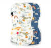Bandana Bib and Burp Cloth Set in Seaside or Sunshine Design - Cozy Gift