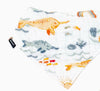 Bandana Bib and Burp Cloth Set in Seaside or Sunshine Design - Cozy Gift