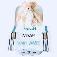 Baby Boy Personalized Burp Colors, Choose How Many in Your Set - Cozy Gift