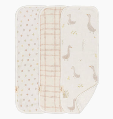 Burp Cloths - Farmhouse Goose Design New, Super Absorbent and Soft. - Cozy Gift