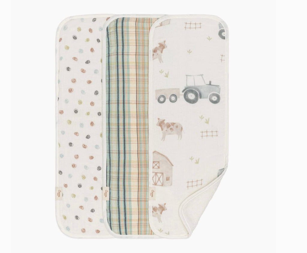 Burp Cloths - Farmhouse Goose Design New, Super Absorbent and Soft. - Cozy Gift