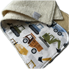 Handmade Burp Cloths, Super Thick and Soft, Truck Mania - Cozy Gift