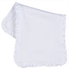 Heirloom Quality Baby Girl Set in Adorable Ruffle Design. Blanket, Bib and Burp Cloth! - Cozy Gift