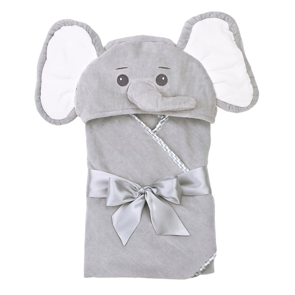 Hooded Towel in Adorable Elephant Design - Cozy Gift