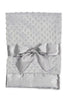 Grey Chenille Blanket Gift Set. Blanket, Booties & Burp Cloth. - Cozy Gift