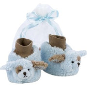 Baby Booties In Pink or Blue Pup Design - Cozy Gift