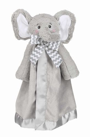 Baby Elephant Complete Gift Set, Snuggler Blanket, Burp Cloth and Booties! - Cozy Gift