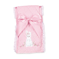 Pink or Blue Bunny Burp Cloth, Super Thick! - Cozy Gift