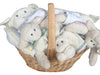 Lamb Gift Set. A client favorite and best seller! Baby towel hoodie, baby booties & burp cloth. - Cozy Gift