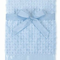 Dot Baby Blanket and Pup Baby Booties in Pink or Blue - Cozy Gift
