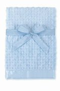Dot Baby Blanket and Pup Baby Booties in Pink or Blue - Cozy Gift